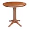 International Concepts Round 36 in Rd Top Pedestal Table, 12 in Leaf, 34.9 inH, Adjustable Height, Espresso, 36 W, 48 L, Wood K581-36RXT-27B-6B - alternate 1
